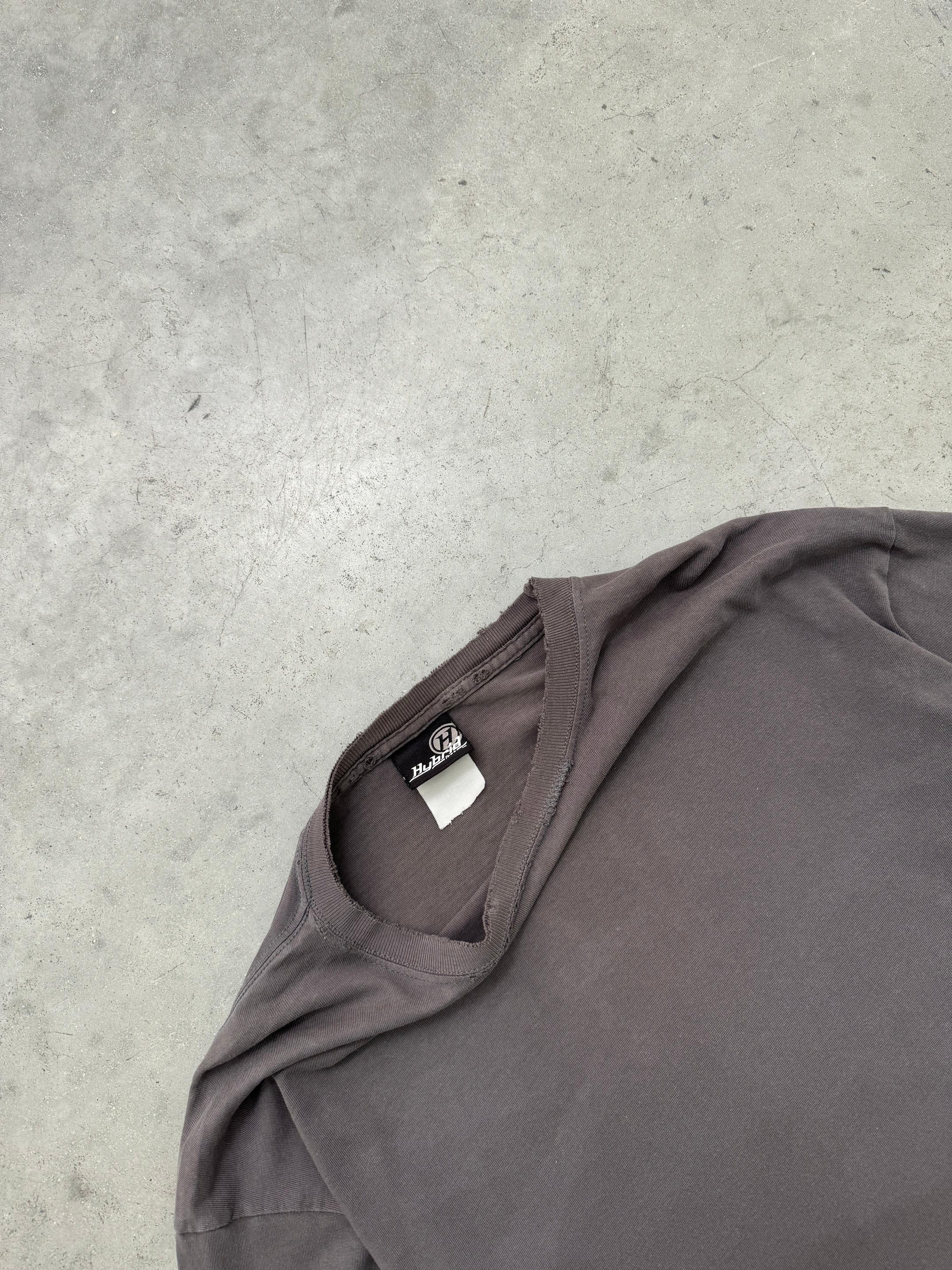 SUN FADED CHARCOAL GREY LONG SLEEVE TEE - 2000S