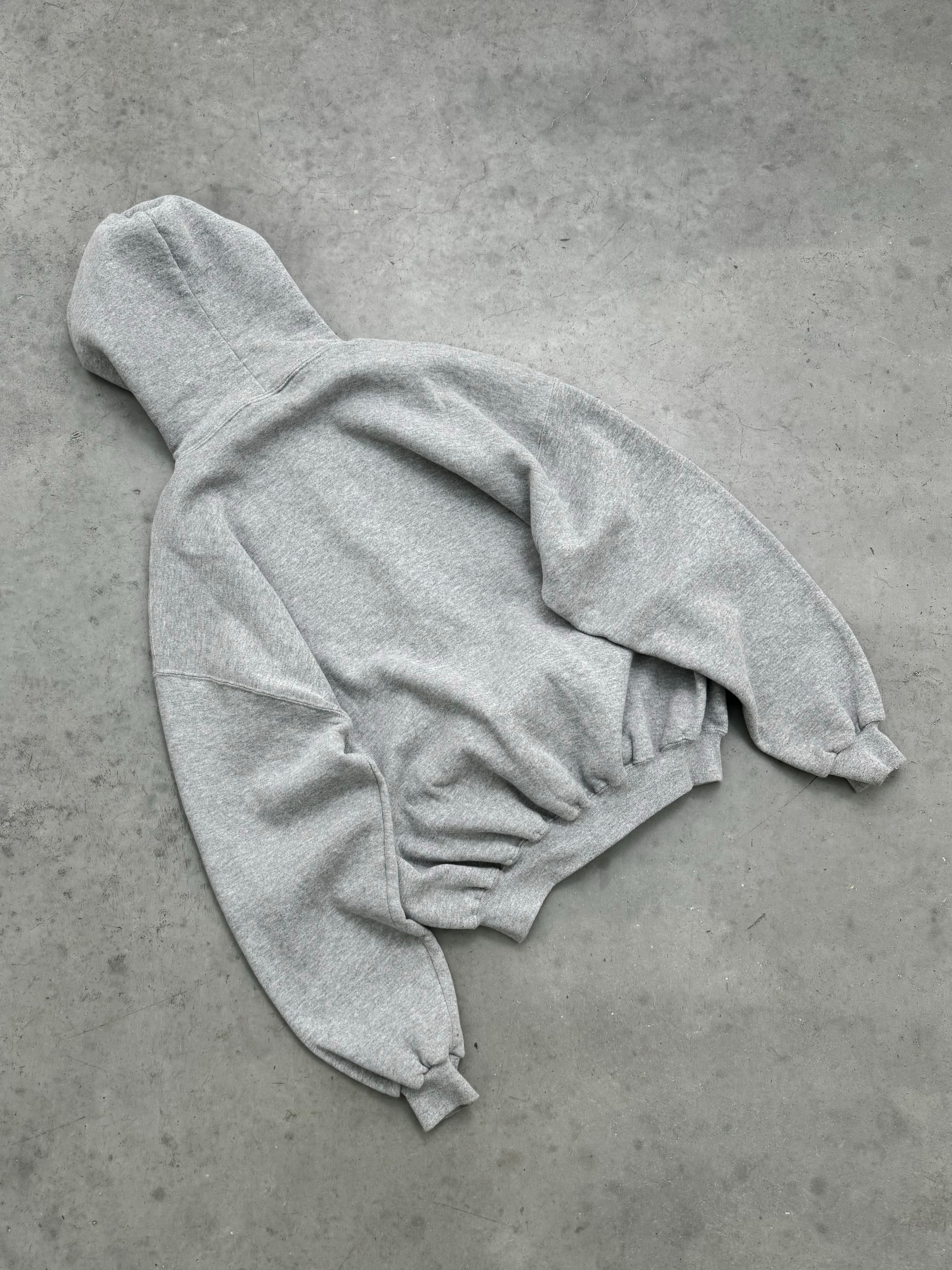 HEATHER GREY RUSSELL ZIP HOODIE - 2000S