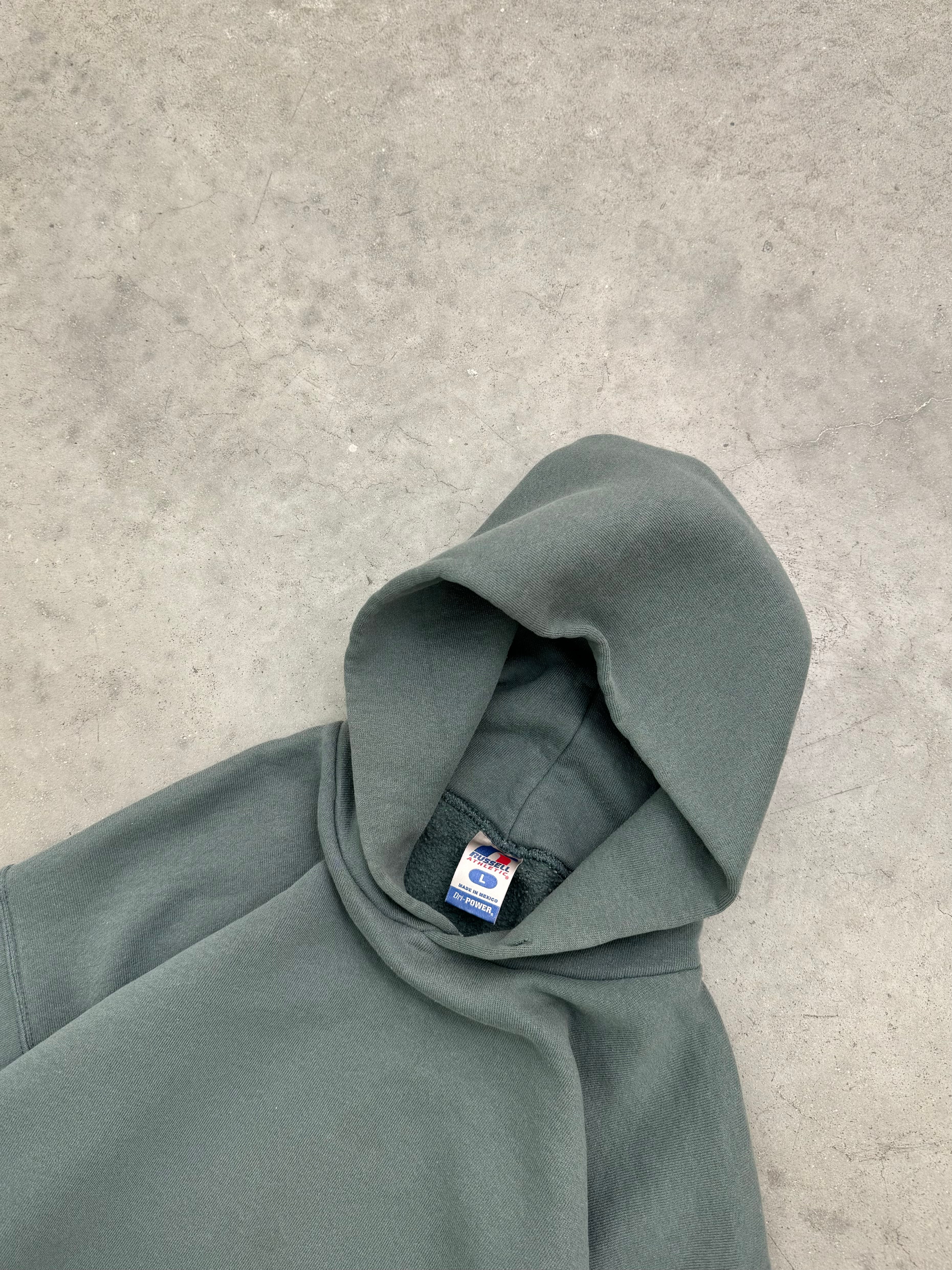 FADED SAGE GREEN RUSSELL HOODIE - 2000S
