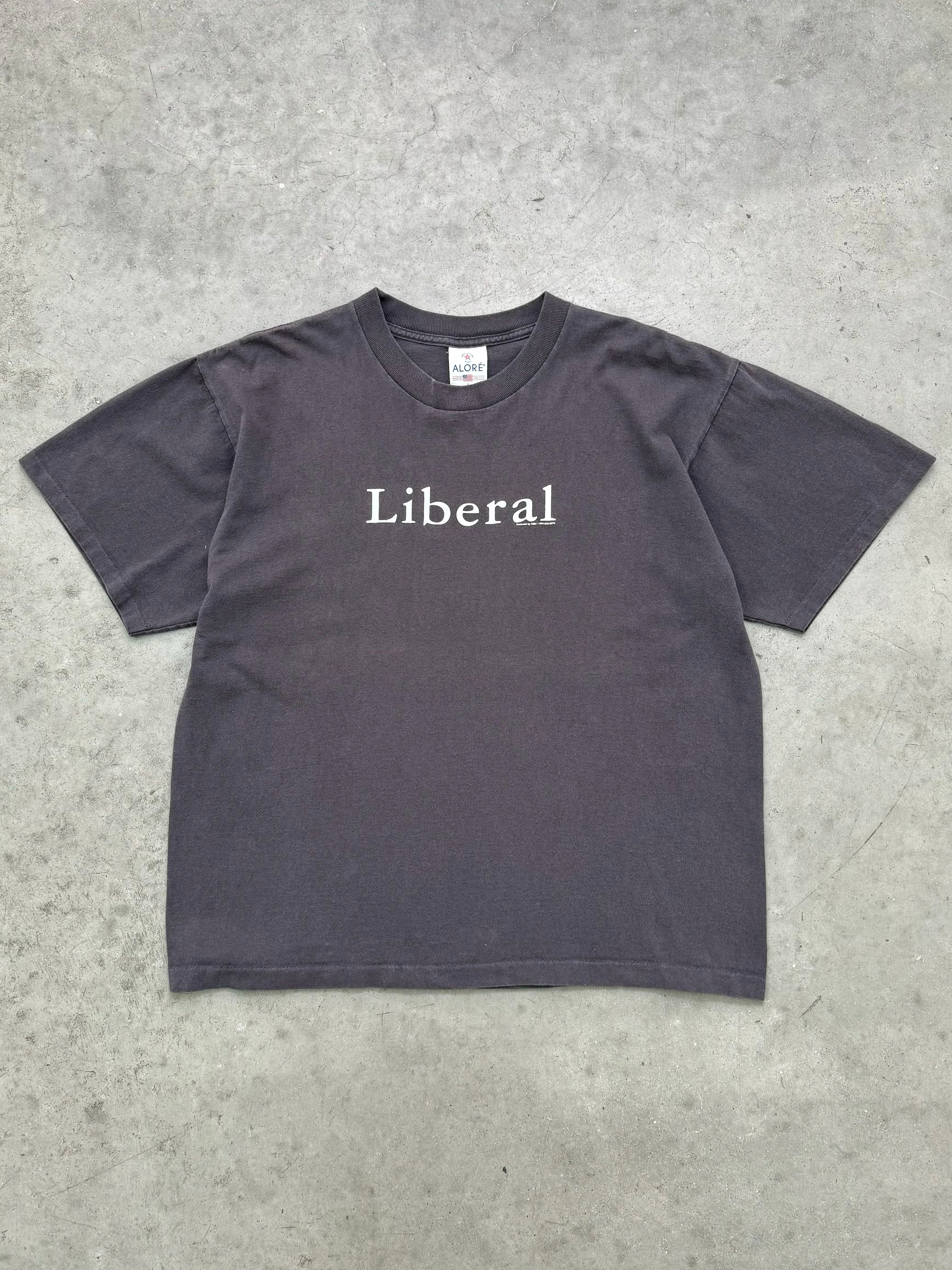 FADED BLACK "LIBERAL" TEE - 1990S