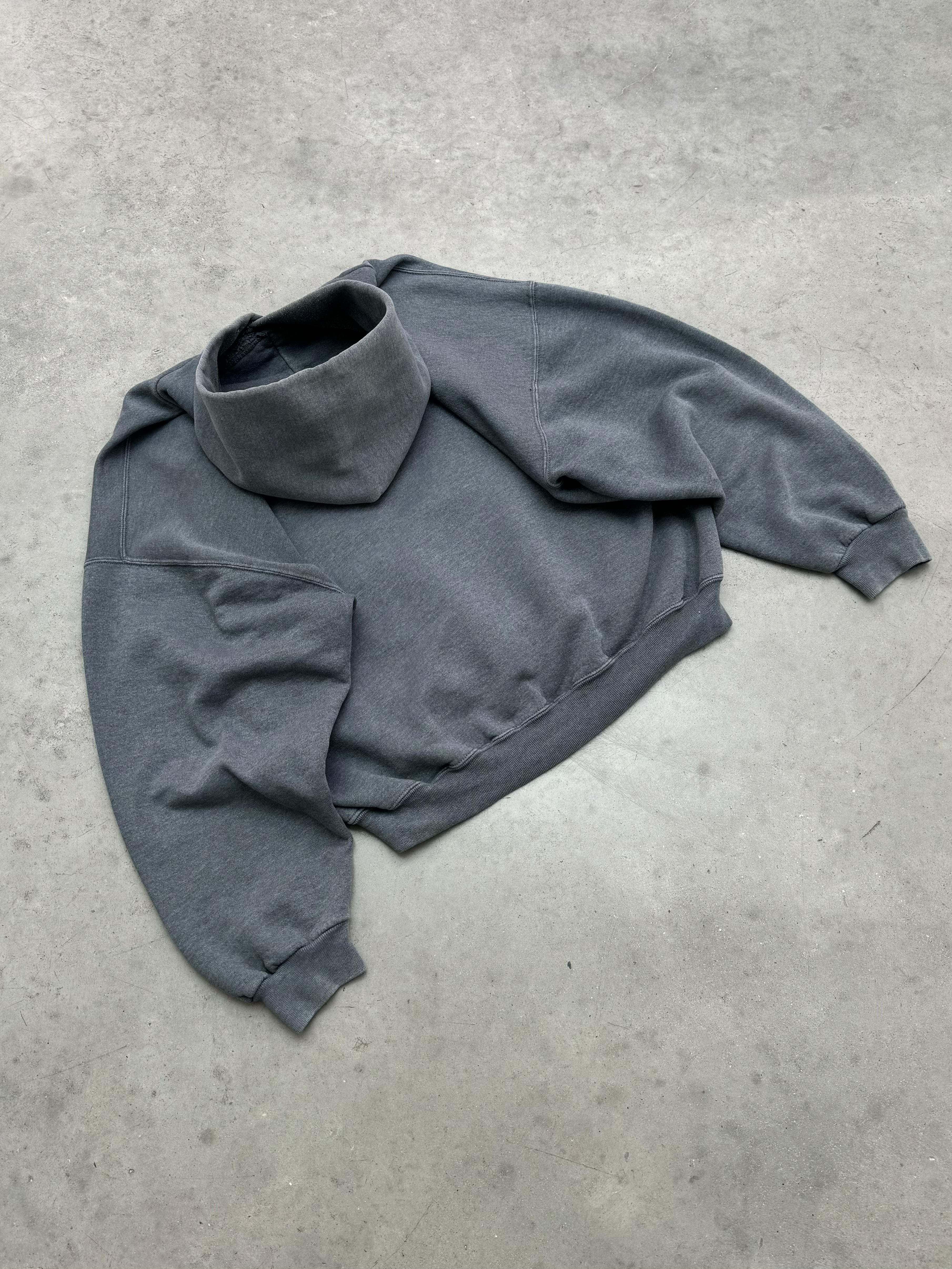 FADED CHARCOAL RUSSELL HOODIE - 1990S