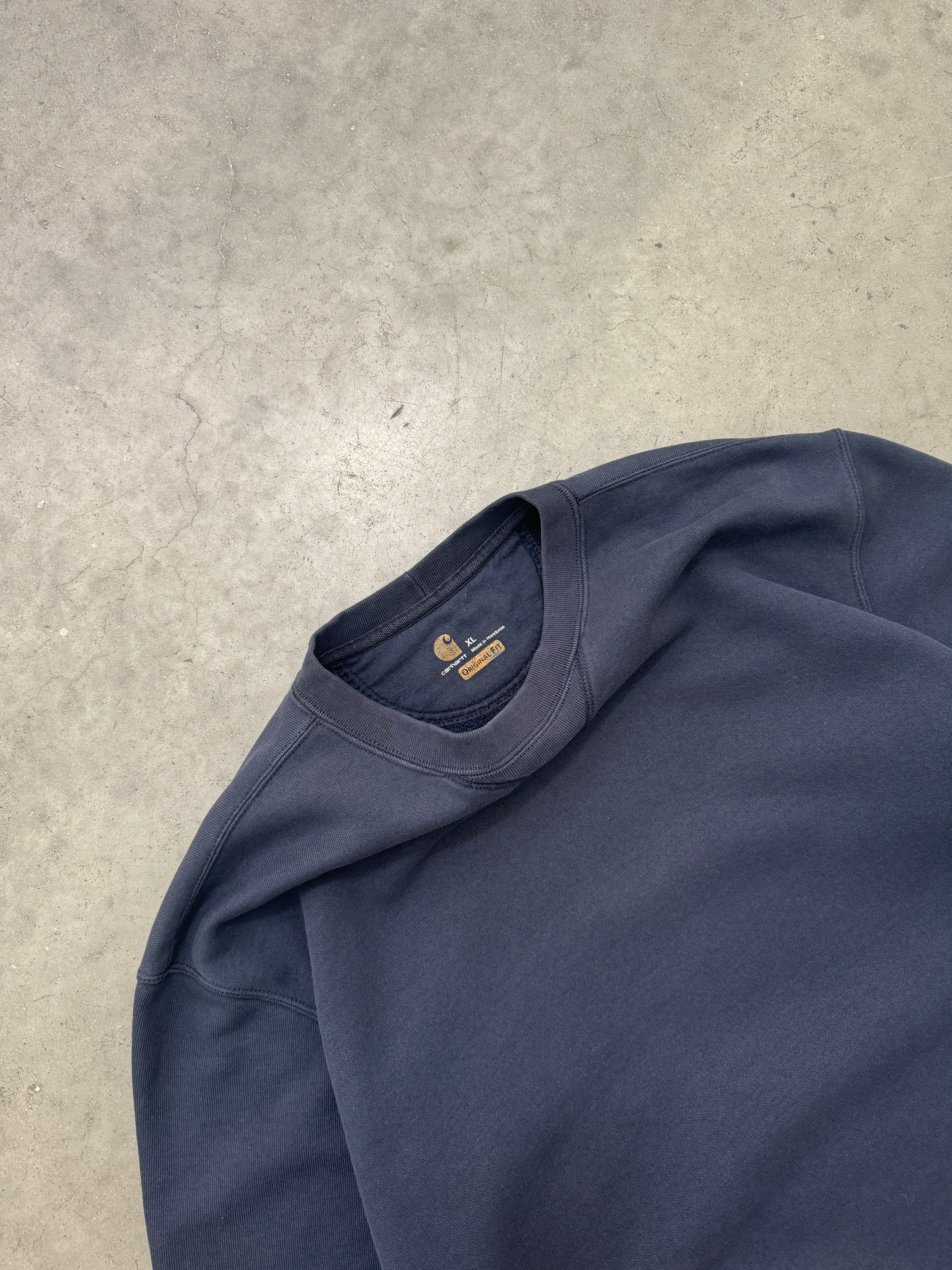 FADED DEEP BLUE CARHARTT CREWNECK - 2000S