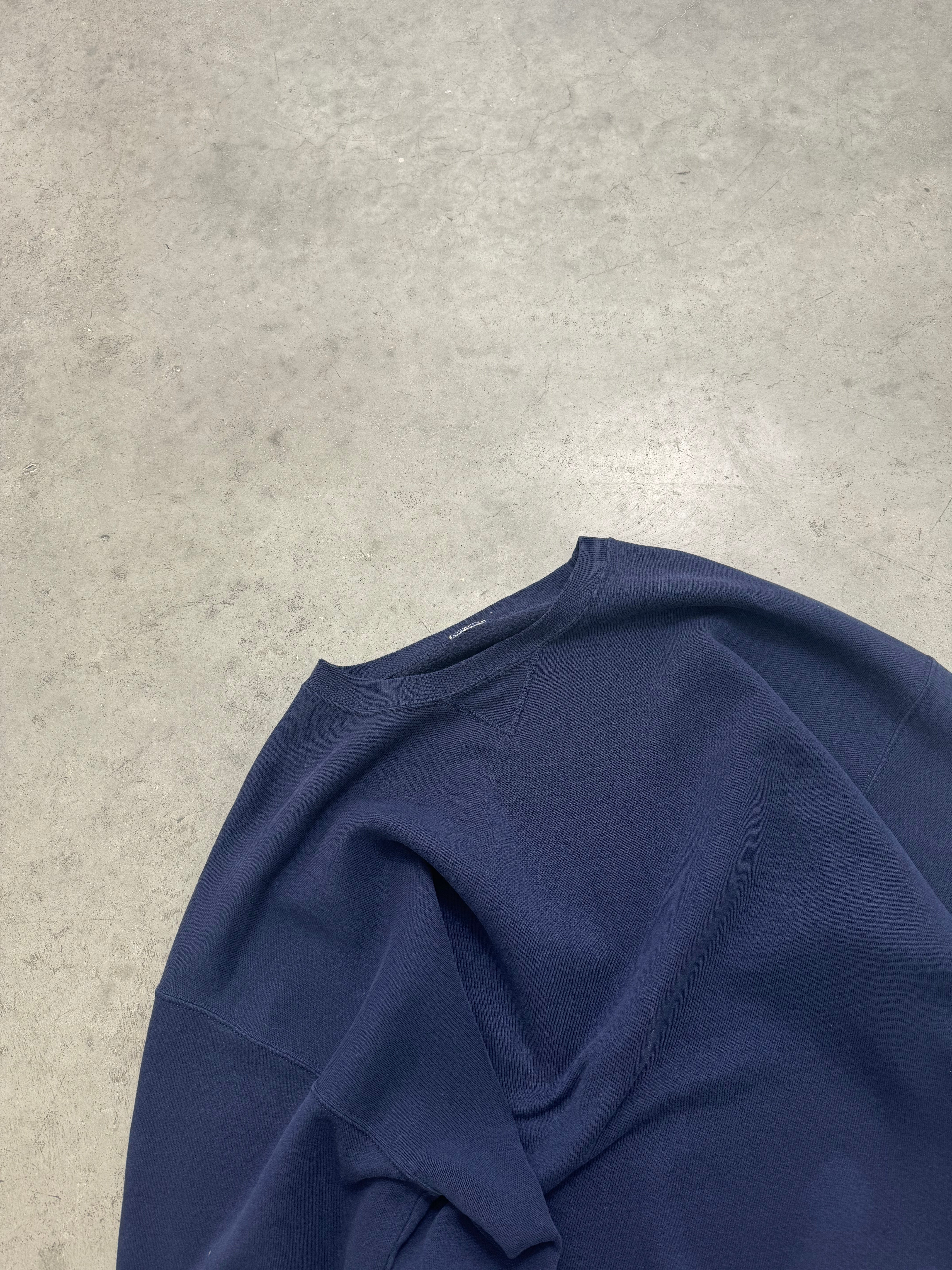 FADED MIDNIGHT BLUE RUSSELL CREWNECK - 1990S