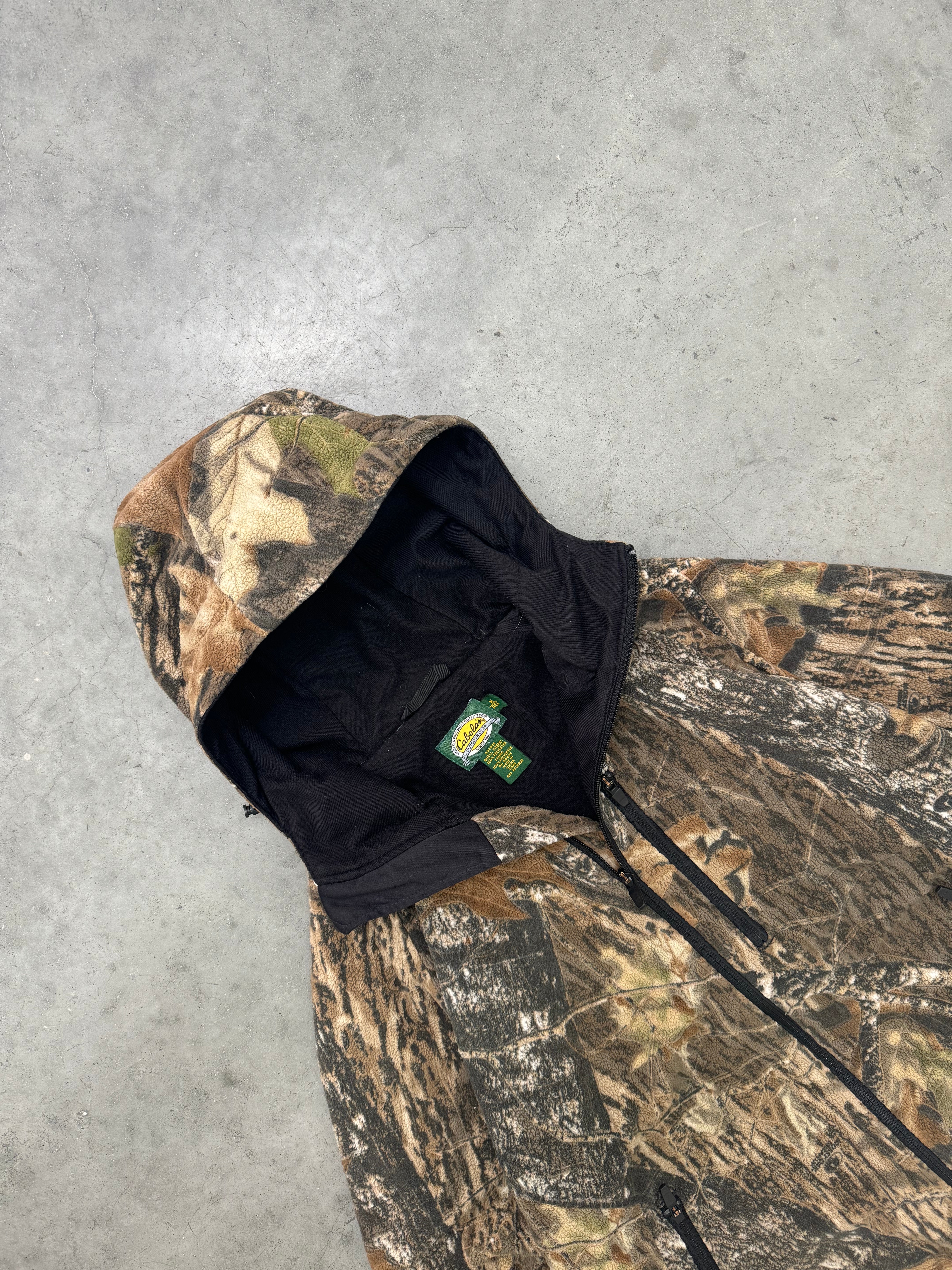 FADED FOREST CAMO ZIP UP FLEECE - 1990S