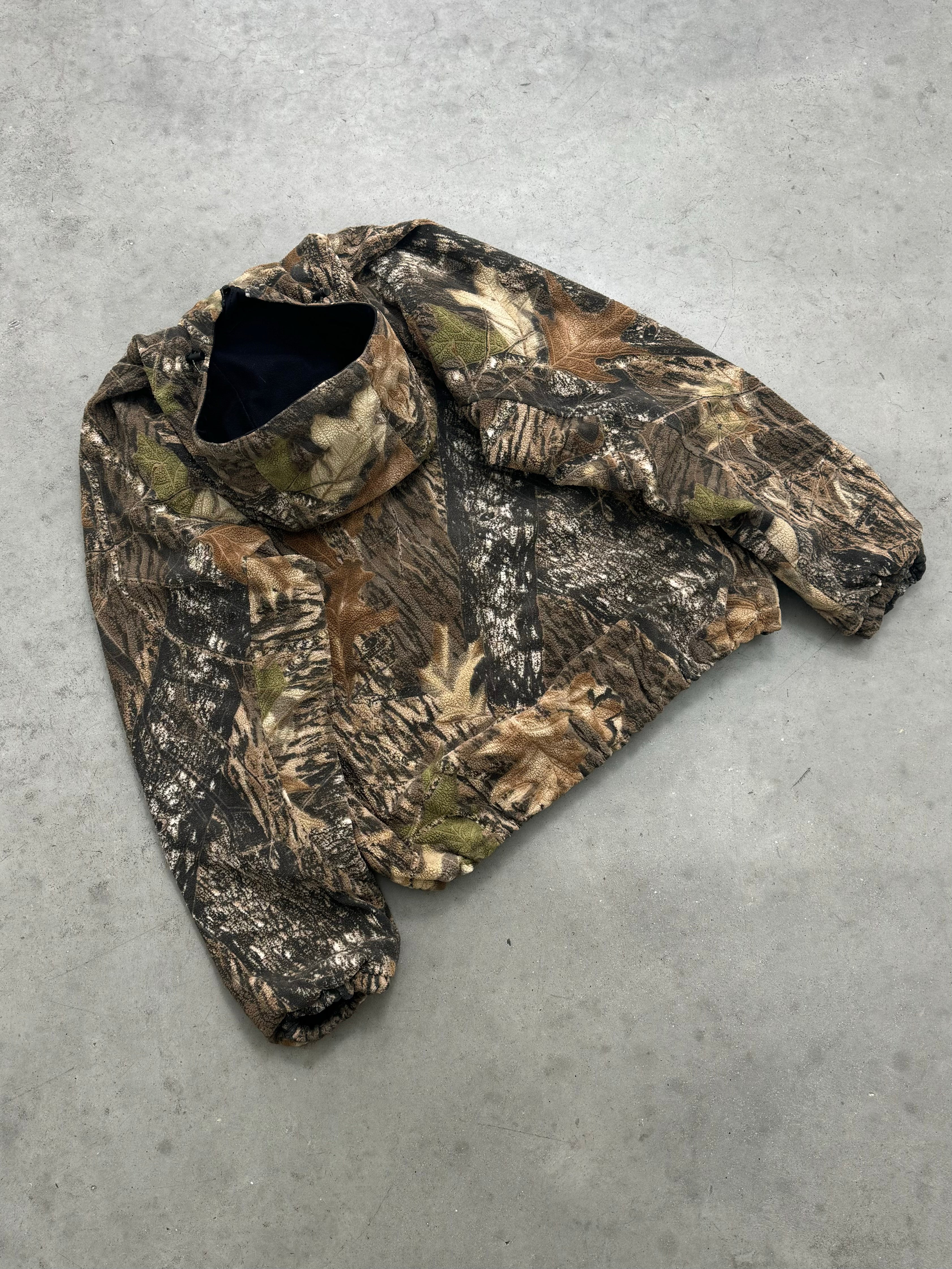 FADED FOREST CAMO ZIP UP FLEECE - 1990S