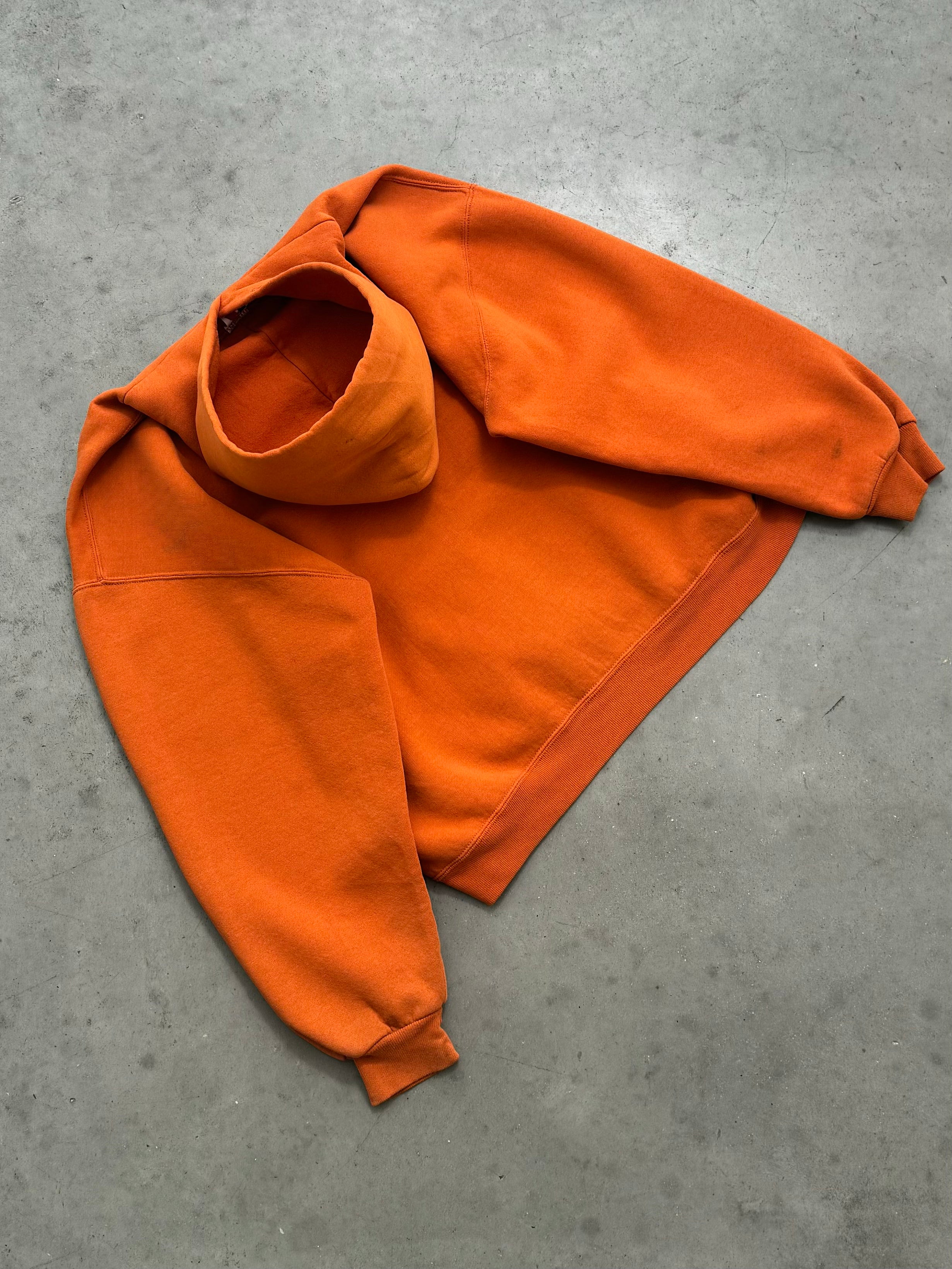 FADED ORANGE RUSSELL PAINTERS HOODIE - 1990S