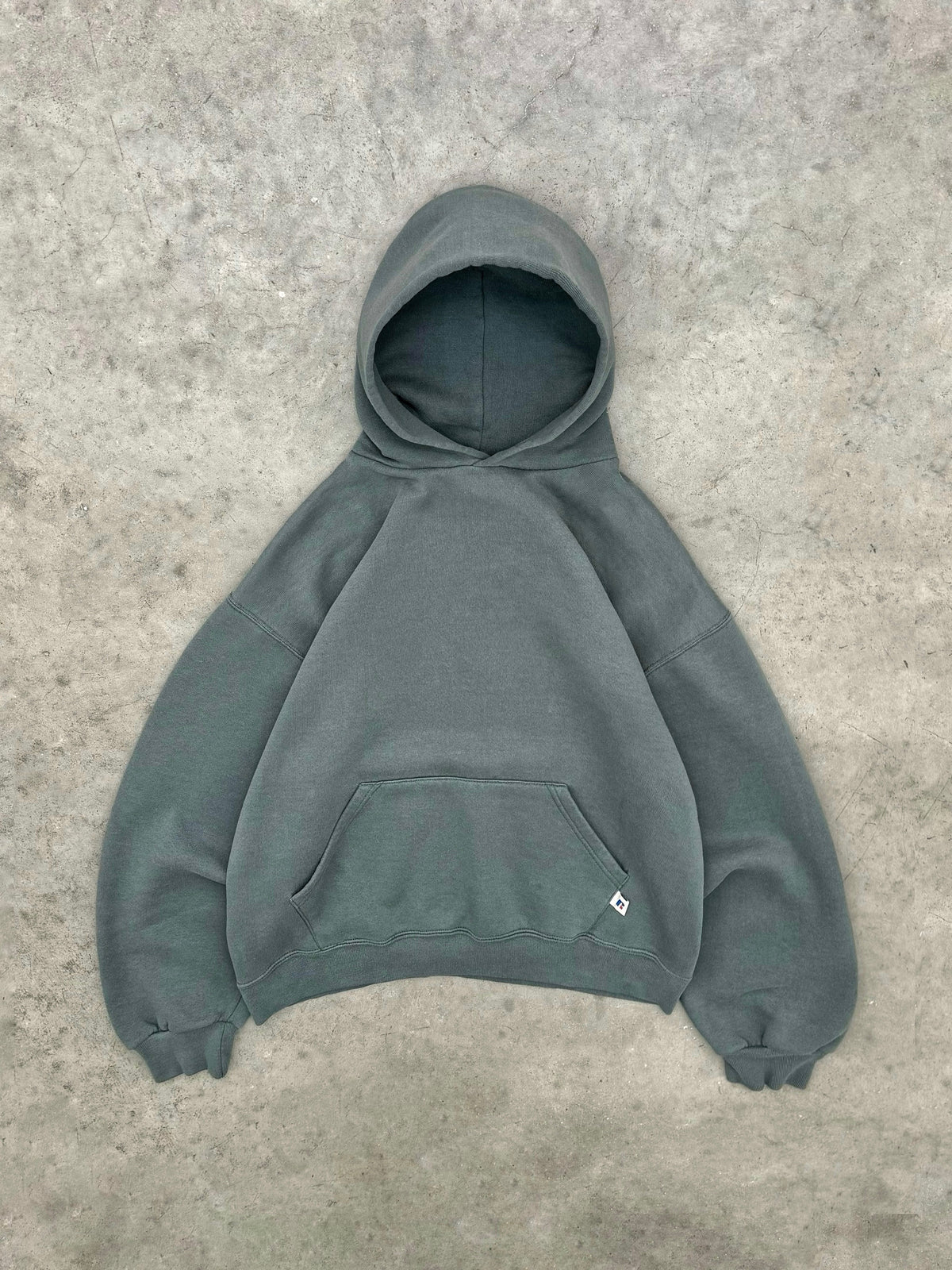 FADED SAGE GREEN RUSSELL HOODIE - 2000S