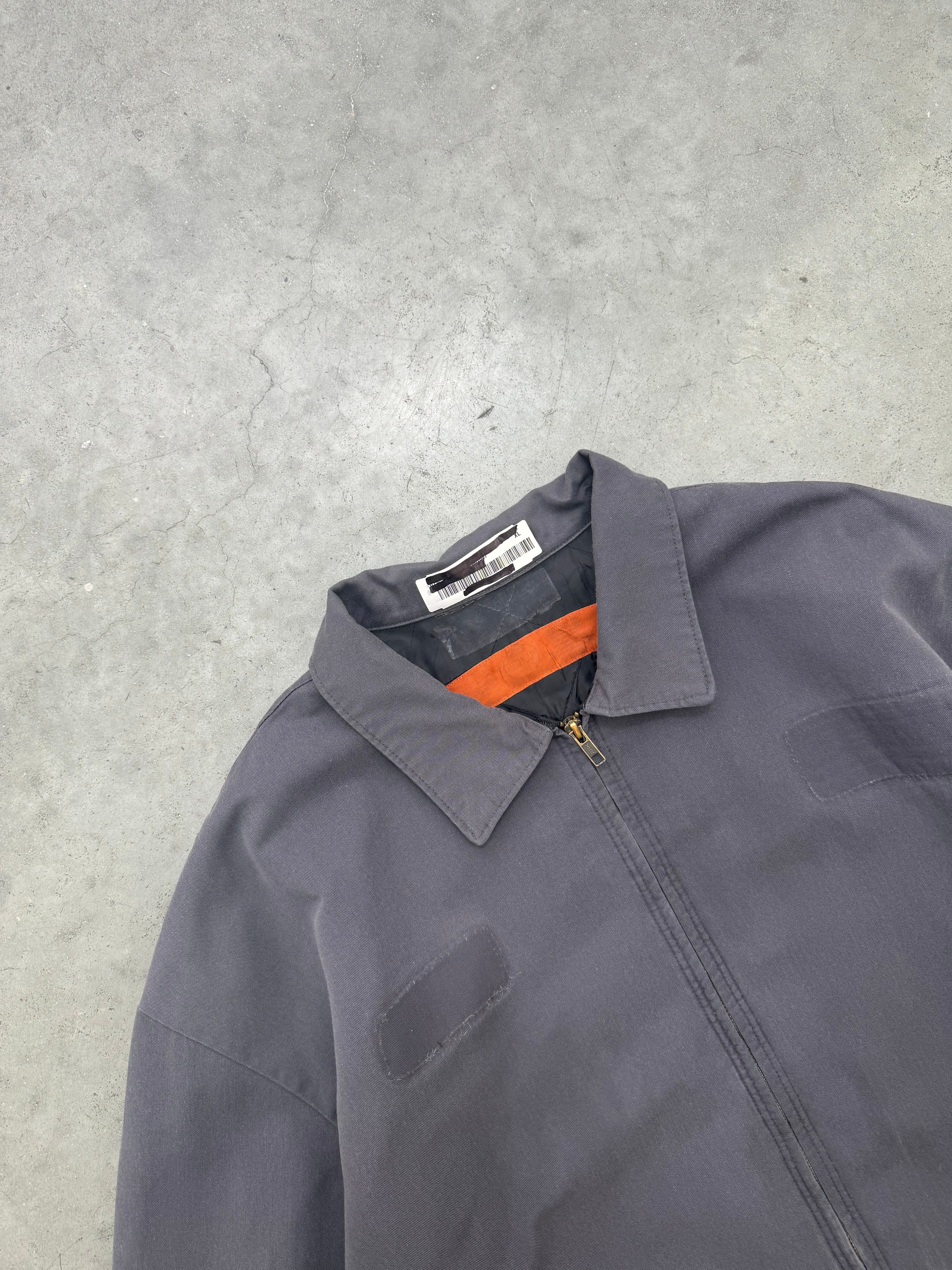 FADED CHARCOAL GREY MECHANIC JACKET - 1980S