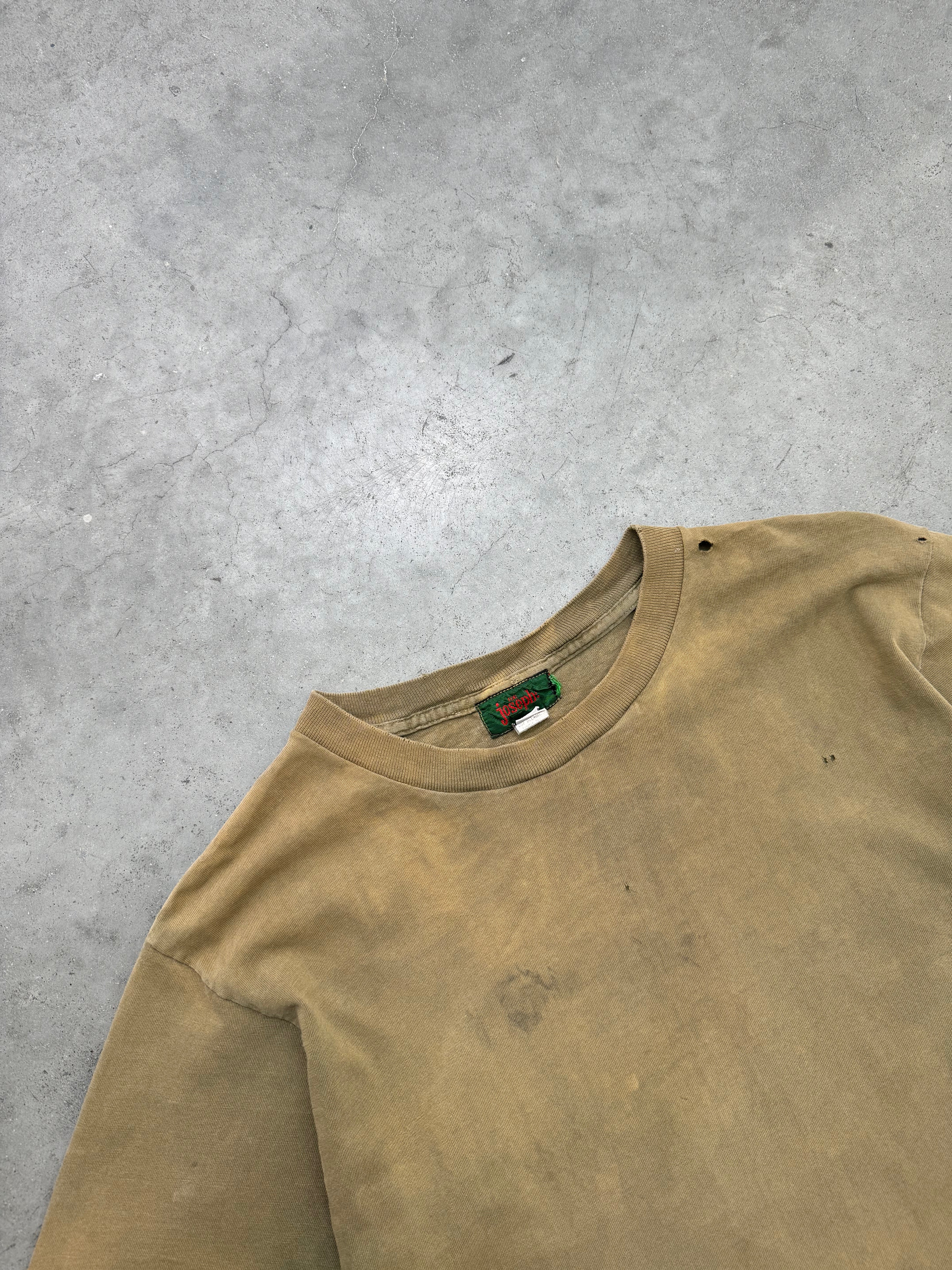 DISTRESSED & SUN FADED OLIVE "JOSEPH" TEE - 1980S