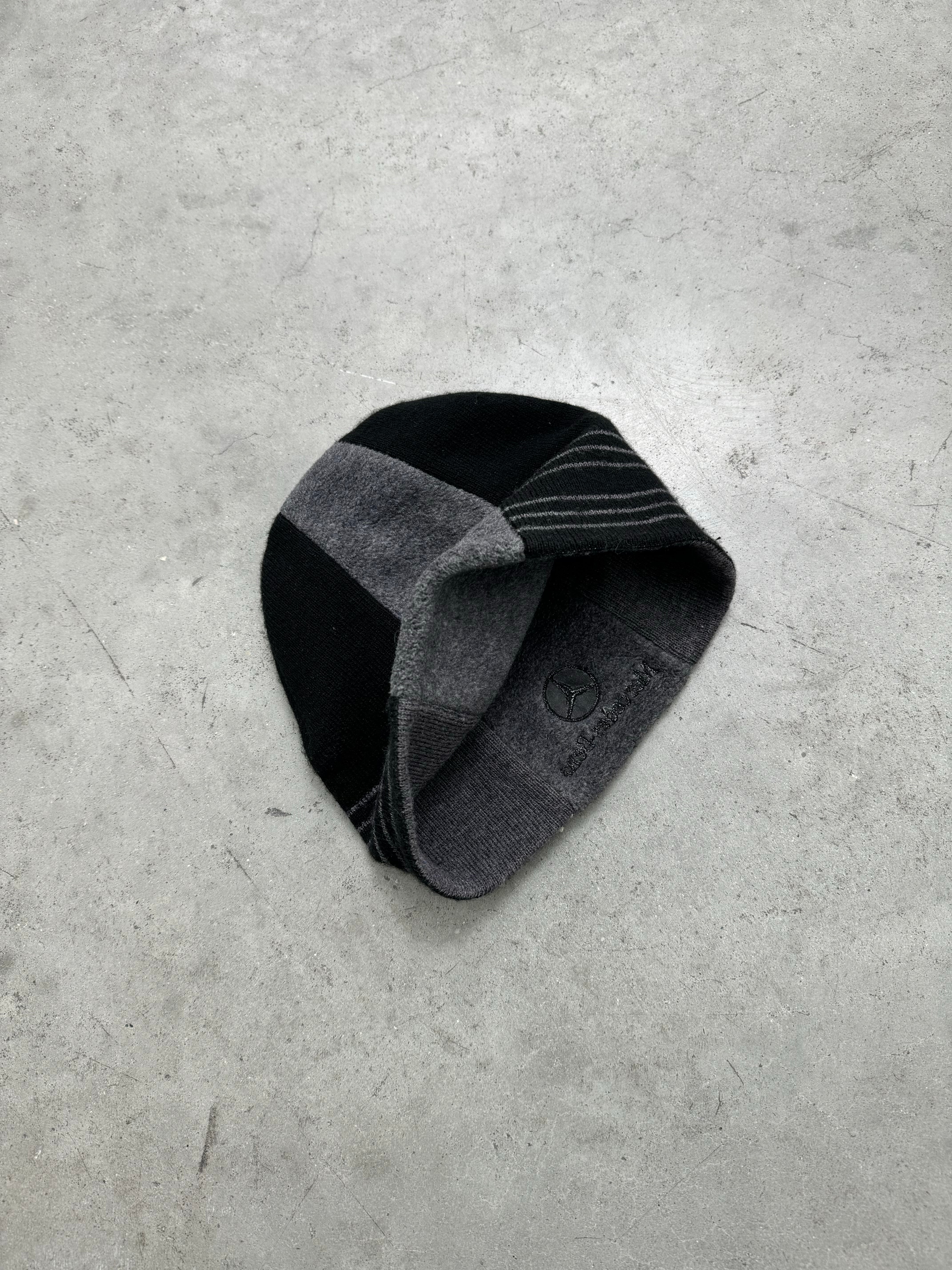 CHARCOAL & BLACK "MERCEDES BENZ" SKULL CAP - 2000S