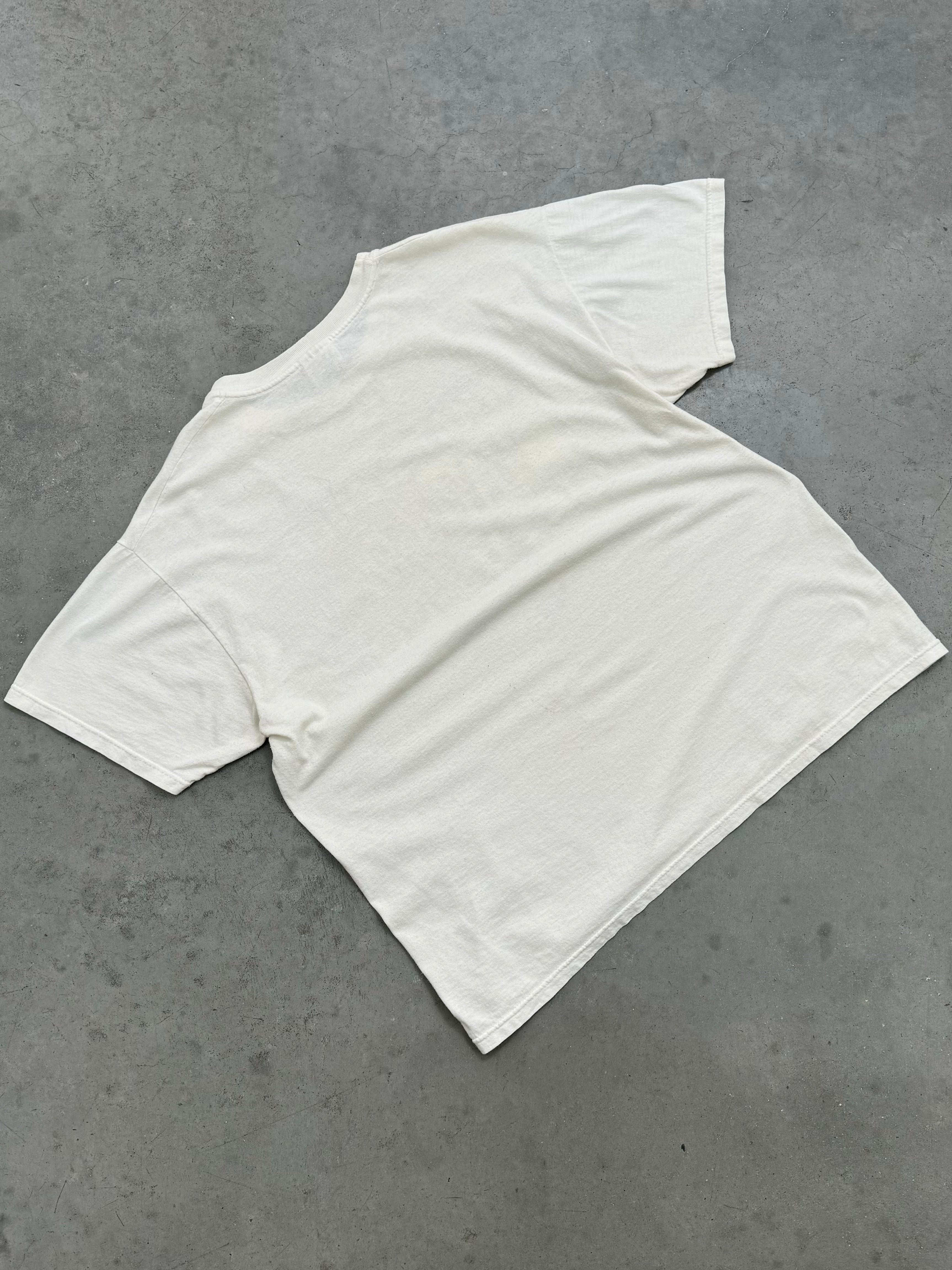 FADED BONE WHITE "WWJD" TEE - 2000S