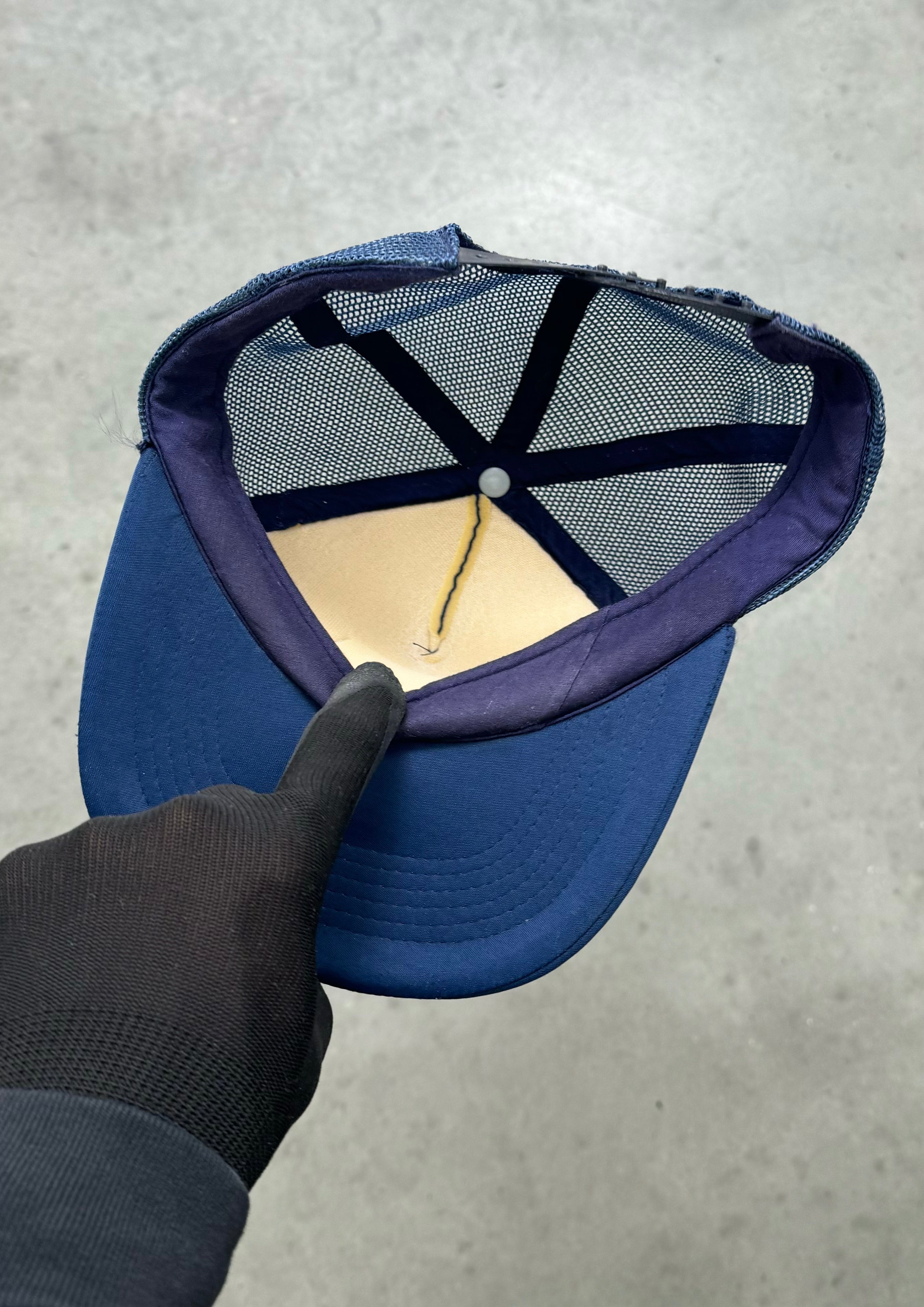FADED BLUE "JEEP" TRUCKER HAT - 1980S
