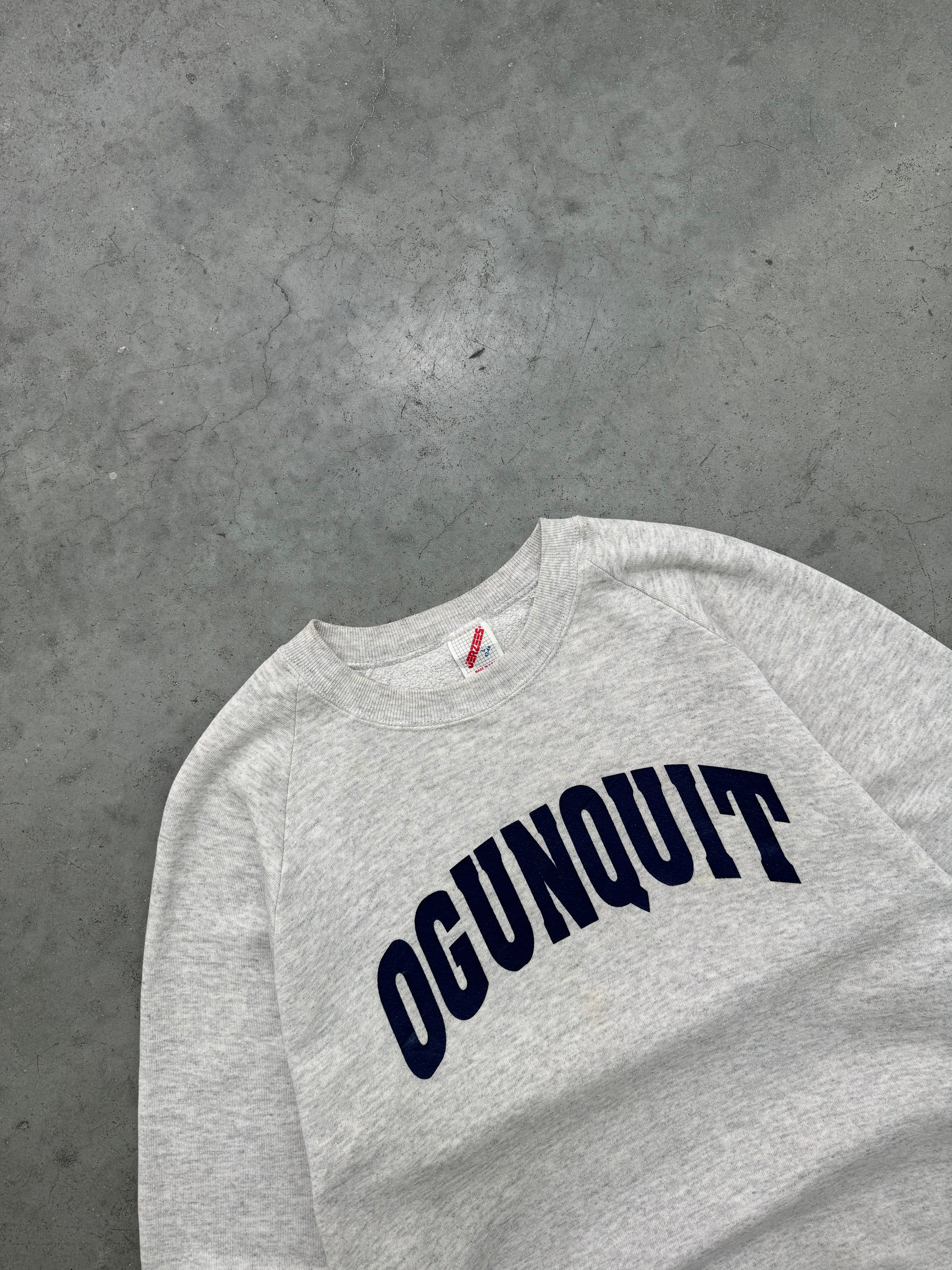 HEATHER GREY "OGUNQUIT" CREWNECK - 1990S